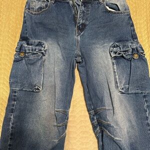 YoungLA Denim Jeans with Button Detail